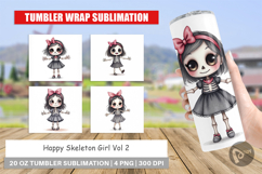 Happy Skeleton Girl Tumbler Product Image 1
