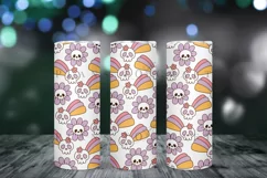 happy skull halloween skinny tumbler sublimation wrap with high resolution and transparant background are for 20oz and 30oz skinny tumbler