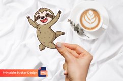 Happy Sloth Sticker, Funny Sloth Sticker, Animal Sticker Product Image 1