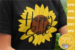 Happy Soul Sunflower Svg Cut File Product Image 1
