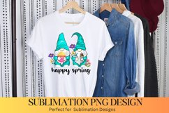 Happy Spring Gnome - Spring Gnome Sublimation Design Product Image 1
