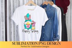 Happy Spring Gnome - Spring Gnome Sublimation Design Product Image 1