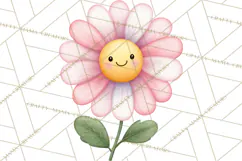 Happy Spring Icons Clipart, Cute Kawaii Flowers Animals Product Image 2