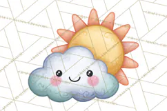 Happy Spring Icons Clipart, Cute Kawaii Flowers Animals Product Image 3