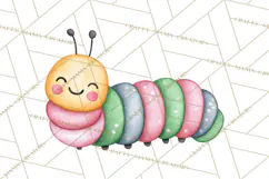 Happy Spring Icons Clipart, Cute Kawaii Flowers Animals Product Image 4