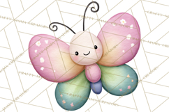 Happy Spring Icons Clipart, Cute Kawaii Flowers Animals Product Image 3