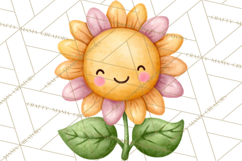 Happy Spring Icons Clipart, Cute Kawaii Flowers Animals Product Image 2
