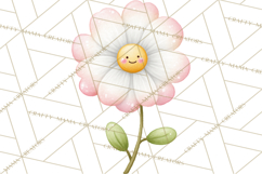 Happy Spring Icons Clipart, Cute Kawaii Flowers Animals Product Image 4