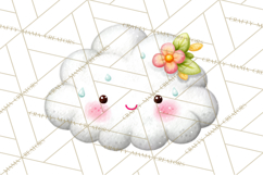 Happy Spring Icons Clipart, Cute Kawaii Flowers Animals Product Image 5
