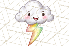 Happy Spring Icons Clipart, Cute Kawaii Flowers Animals Product Image 5