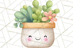 Happy Spring Icons Clipart, Cute Kawaii Flowers Animals Product Image 3