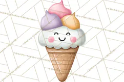 Happy Spring Icons Clipart, Cute Kawaii Flowers Animals Product Image 5