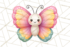 Happy Spring Icons Clipart, Cute Kawaii Flowers Animals Product Image 3