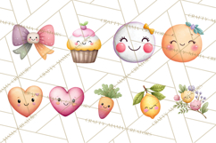 Happy Spring Icons Clipart, Cute Kawaii Flowers Animals Product Image 6