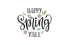 Happy Spring Y'all SVG Cut File Product Image 1