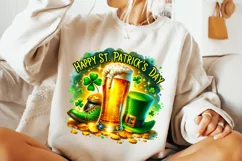St Patrick's Day Beer PNG, Lucky Day PNG, Beer Drinking PNG Product Image 1