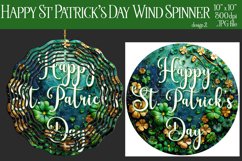 Happy St Patrick&#039;s Day Spinner, Sublimation Wind Spinner w2 Product Image 1