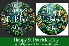 Happy St Patrick&#039;s Day Spinner, Sublimation Wind Spinner w4 Product Image 3
