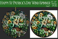 Happy St Patrick&#039;s Day Spinner, Sublimation Wind Spinner w5 Product Image 2