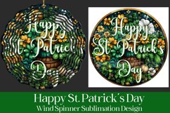Happy St Patrick&#039;s Day Spinner, Sublimation Wind Spinner w5 Product Image 3