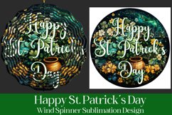 Happy St Patrick&#039;s Day Spinner, Sublimation Wind Spinner w6 Product Image 3