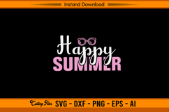 Happy Summer SVG with Sunglasses Cute Seasonal Design Product Image 1