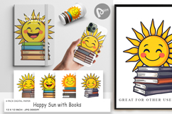 Digital Paper Sun with Books Product Image 1
