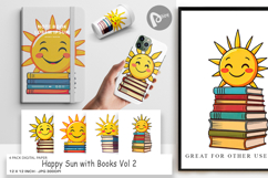 Digital Paper Sun with Books Product Image 1