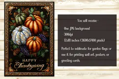 Happy Thanksgiving Garden Flag, Vintage Thanksgiving Flag 1 Product Image 2