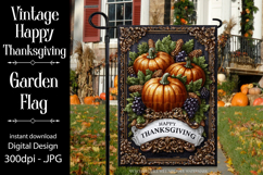 Happy Thanksgiving Garden Flag, Vintage Thanksgiving Flag 11 Product Image 1