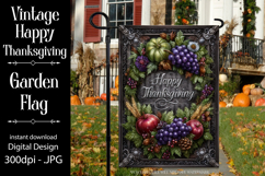 Happy Thanksgiving Garden Flag, Vintage Thanksgiving Flag 12 Product Image 1
