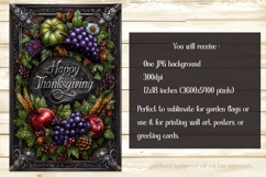 Happy Thanksgiving Garden Flag, Vintage Thanksgiving Flag 12 Product Image 2