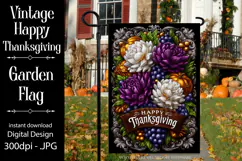 Happy Thanksgiving Garden Flag, Vintage Thanksgiving Flag 13 Product Image 1