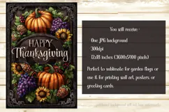 Happy Thanksgiving Garden Flag, Vintage Thanksgiving Flag 15 Product Image 2