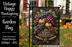 Happy Thanksgiving Garden Flag, Vintage Thanksgiving Flag 16 Product Image 1