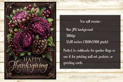 Happy Thanksgiving Garden Flag, Vintage Thanksgiving Flag 19 Product Image 2