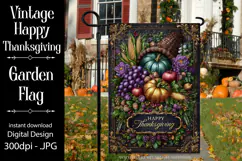Happy Thanksgiving Garden Flag, Vintage Thanksgiving Flag 26 Product Image 1