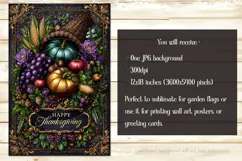 Happy Thanksgiving Garden Flag, Vintage Thanksgiving Flag 26 Product Image 2