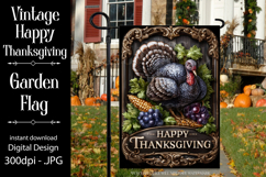 Happy Thanksgiving Garden Flag, Vintage Thanksgiving Flag 27 Product Image 1