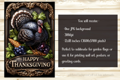 Happy Thanksgiving Garden Flag, Vintage Thanksgiving Flag 27 Product Image 2