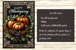 Happy Thanksgiving Garden Flag, Vintage Thanksgiving Flag 28 Product Image 2