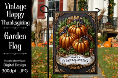 Happy Thanksgiving Garden Flag, Vintage Thanksgiving Flag 29 Product Image 1