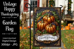 Happy Thanksgiving Garden Flag, Vintage Thanksgiving Flag 29 Product Image 1