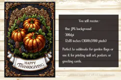 Happy Thanksgiving Garden Flag, Vintage Thanksgiving Flag 31 Product Image 2