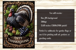 Happy Thanksgiving Garden Flag, Vintage Thanksgiving Flag 32 Product Image 2