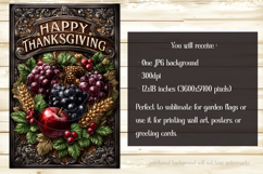 Happy Thanksgiving Garden Flag, Vintage Thanksgiving Flag 34 Product Image 2