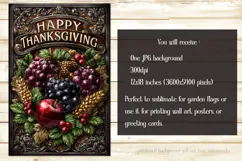 Happy Thanksgiving Garden Flag, Vintage Thanksgiving Flag 34 Product Image 2