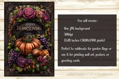 Happy Thanksgiving Garden Flag, Vintage Thanksgiving Flag 36 Product Image 2