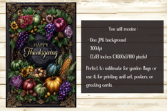 Happy Thanksgiving Garden Flag, Vintage Thanksgiving Flag 39 Product Image 2