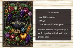 Happy Thanksgiving Garden Flag, Vintage Thanksgiving Flag 39 Product Image 2